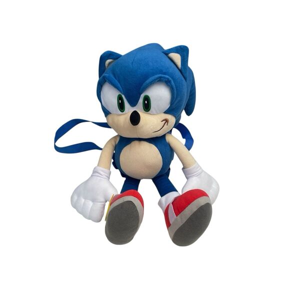 SEGA Sonic The Hedgehog Video Game Character Plush Backpack 20”H Kids - Picture 9 of 10
